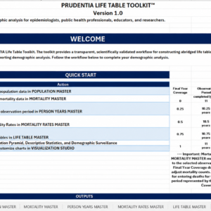 Prudentia Life Table Toolkit™ Version 1.0 — Standard License